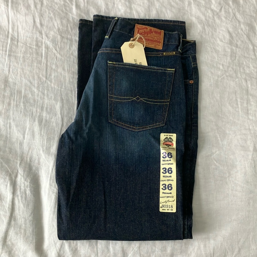 Men’s New Lucky Brand Jeans Regular Size 36
